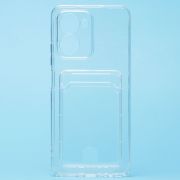 Чехол Realme C33 силикон с картхолдером и защитой камеры прозрачный
