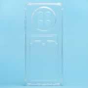 Чехол Realme 12 5G силикон с картхолдером и защитой камеры прозрачный