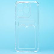 Чехол Realme C63 4G силикон с картхолдером и защитой камеры прозрачный