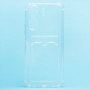 Чехол Realme C65 силикон с картхолдером и защитой камеры прозрачный