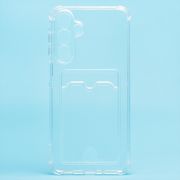 Чехол Samsung A16 5G силикон с картхолдером и защитой камеры прозрачный