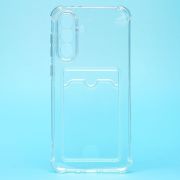 Чехол Samsung A56 5G силикон с картхолдером и защитой камеры прозрачный