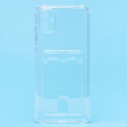 Чехол Samsung A05/A055 силикон с картхолдером и защитой камеры прозрачный
