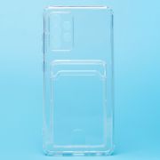 Чехол Samsung A52/A525 силикон с картхолдером и защитой камеры прозрачный