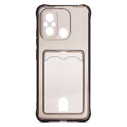 Чехол Xiaomi Poco C55/Redmi 12C силикон с картхолдером и защитой камеры чёрный