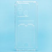 Чехол Xiaomi Poco C55/Redmi 12C силикон с картхолдером и защитой камеры прозрачный