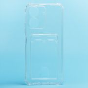 Чехол Xiaomi Poco C65 силикон с картхолдером и защитой камеры прозрачный