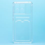 Чехол Xiaomi Poco X6 Pro 5G силикон с картхолдером и защитой камеры прозрачный