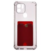 Чехол Xiaomi Redmi A1+ силикон с картхолдером и защитой камеры чёрный