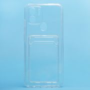 Чехол Xiaomi Redmi A1+/Poco C50 силикон с картхолдером и защитой камеры прозрачный