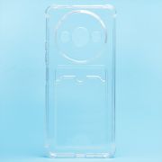 Чехол Xiaomi Redmi A3 силикон с картхолдером и защитой камеры прозрачный