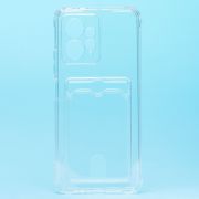 Чехол Xiaomi Redmi Note 12 4G силикон с картхолдером и защитой камеры прозрачный