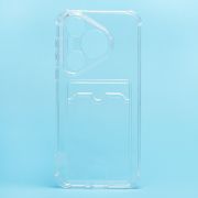 Чехол Huawei Pura 70 Global силикон с картхолдером и защитой камеры прозрачный