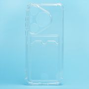 Чехол Huawei Pura 70 Pro Global силикон с картхолдером и защитой камеры прозрачный