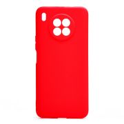 Чехол Honor 50 Lite/Nova 8i силикон матовый однотонный с защитой камеры красный