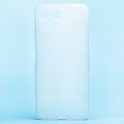 Чехол Honor X8 силикон матовый однотонный с защитой камеры белый