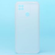 Чехол Xiaomi Redmi 10A силикон матовый однотонный с защитой камеры белый