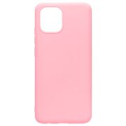 Чехол Xiaomi Redmi A1 силикон матовый однотонный с защитой камеры розовый