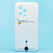 Чехол Honor 200 Lite силикон матовый с картхолдером и защитой камеры белый
