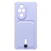 Чехол Honor 200 Pro силикон матовый с картхолдером и защитой камеры сиреневый