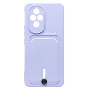 Чехол Honor 200 силикон матовый с картхолдером и защитой камеры сиреневый