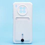 Чехол Honor 50 Lite/Nova 8i силикон матовый с картхолдером и защитой камеры белый