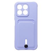 Чехол Honor X8b силикон матовый с картхолдером и защитой камеры сиреневый