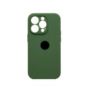 Чехол iPh 14 Pro силикон SC зелёный хвойный с защитой камеры с лого