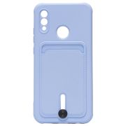 Чехол Honor 10 Lite/P Smart 2019 силикон матовый с картхолдером и защитой камеры сиреневый