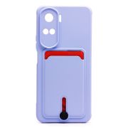Чехол Honor 90 Lite силикон матовый с картхолдером и защитой камеры сиреневый
