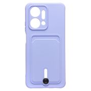 Чехол Honor X7a силикон матовый с картхолдером и защитой камеры фиолетовый