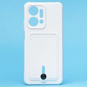 Чехол Honor X7a силикон матовый с картхолдером и защитой камеры белый