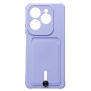 Чехол Infinix Hot 40 Pro силикон матовый с картхолдером и защитой камеры сиреневый