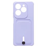Чехол Infinix Hot 40 силикон матовый с картхолдером и защитой камеры сиреневый