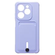 Чехол Infinix Hot 40i силикон матовый с картхолдером и защитой камеры сиреневый