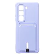 Чехол Infinix Hot 50 4G силикон матовый с картхолдером и защитой камеры сиреневый