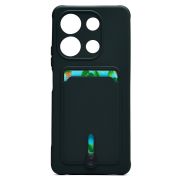 Чехол Infinix Note 30 4G силикон матовый с картхолдером и защитой камеры зелёный