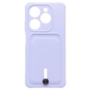 Чехол Infinix Smart 8 силикон матовый с картхолдером и защитой камеры сиреневый