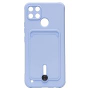 Чехол Realme C21Y/C25Y/C25Y силикон матовый с картхолдером и защитой камеры сиреневый