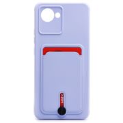 Чехол Realme C30 силикон матовый с картхолдером и защитой камеры сиреневый