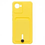 Чехол Realme C30 силикон матовый с картхолдером и защитой камеры жёлтый