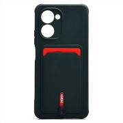 Чехол Realme C33 силикон матовый с картхолдером и защитой камеры зелёный
