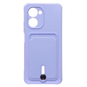 Чехол Realme C33 силикон матовый с картхолдером и защитой камеры фиолетовый