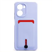 Чехол Realme C33 силикон матовый с картхолдером и защитой камеры сиреневый
