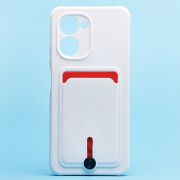 Чехол Realme C33 силикон матовый с картхолдером и защитой камеры белый