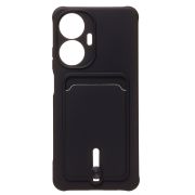Чехол Realme C55 силикон матовый с картхолдером и защитой камеры чёрный