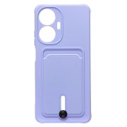 Чехол Realme C55 силикон матовый с картхолдером и защитой камеры фиолетовый