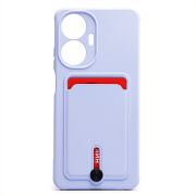 Чехол Realme C55 силикон матовый с картхолдером и защитой камеры сиреневый