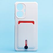 Чехол Realme C55 силикон матовый с картхолдером и защитой камеры белый