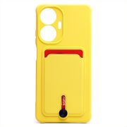 Чехол Realme C55 силикон матовый с картхолдером и защитой камеры жёлтый